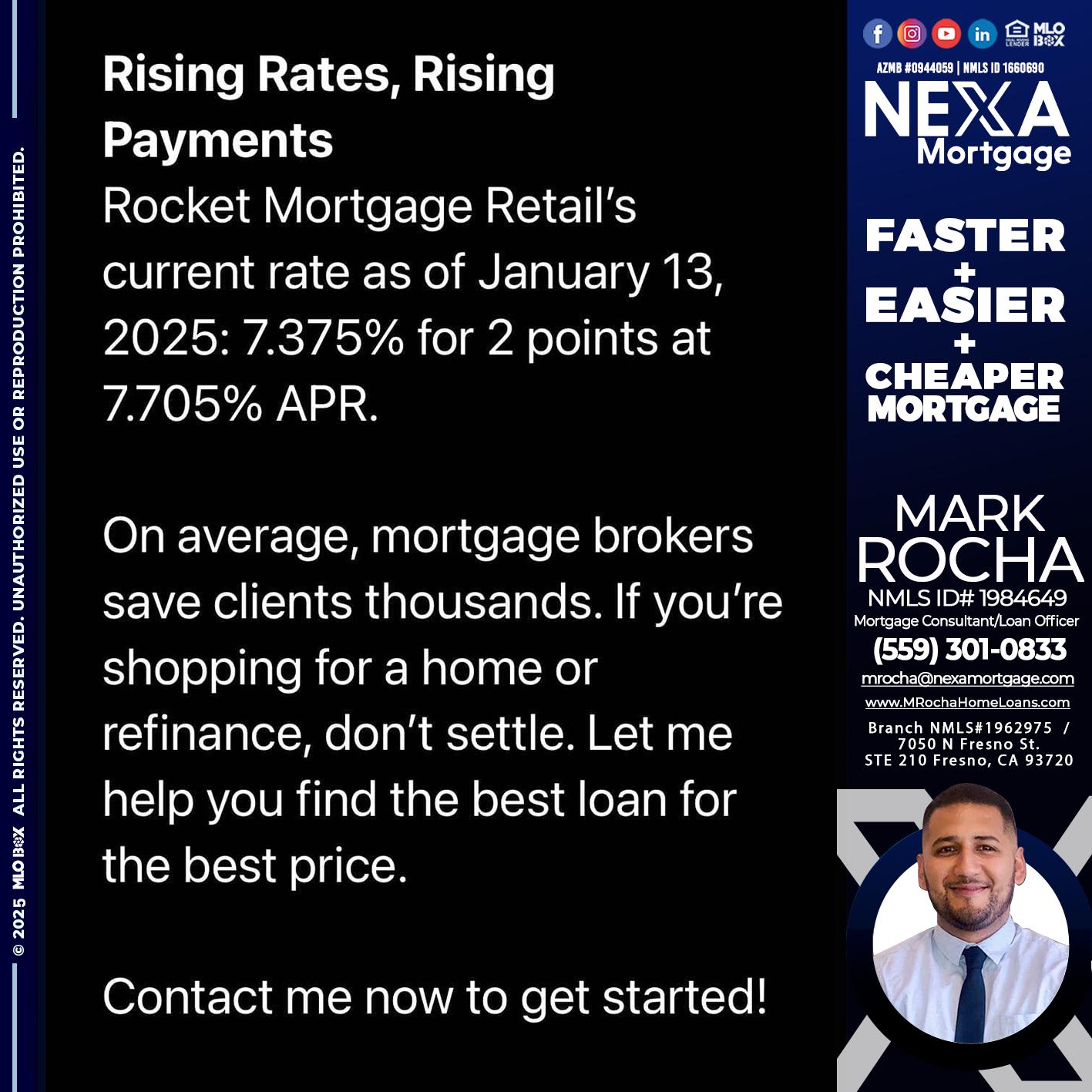 rising rates - Mark Anthony Rocha -Loan Officer