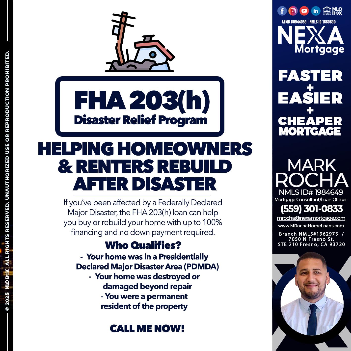 FHA - Mark Anthony Rocha -Loan Officer