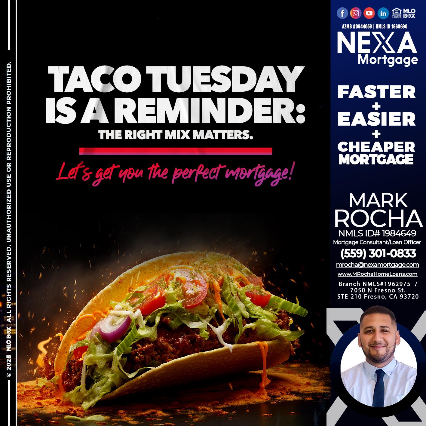 TACO TUESDAY - Mark Anthony Rocha -Loan Officer