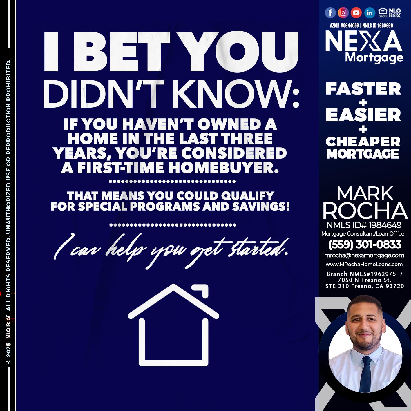 I BET YOU KNOW - Mark Anthony Rocha -Loan Officer