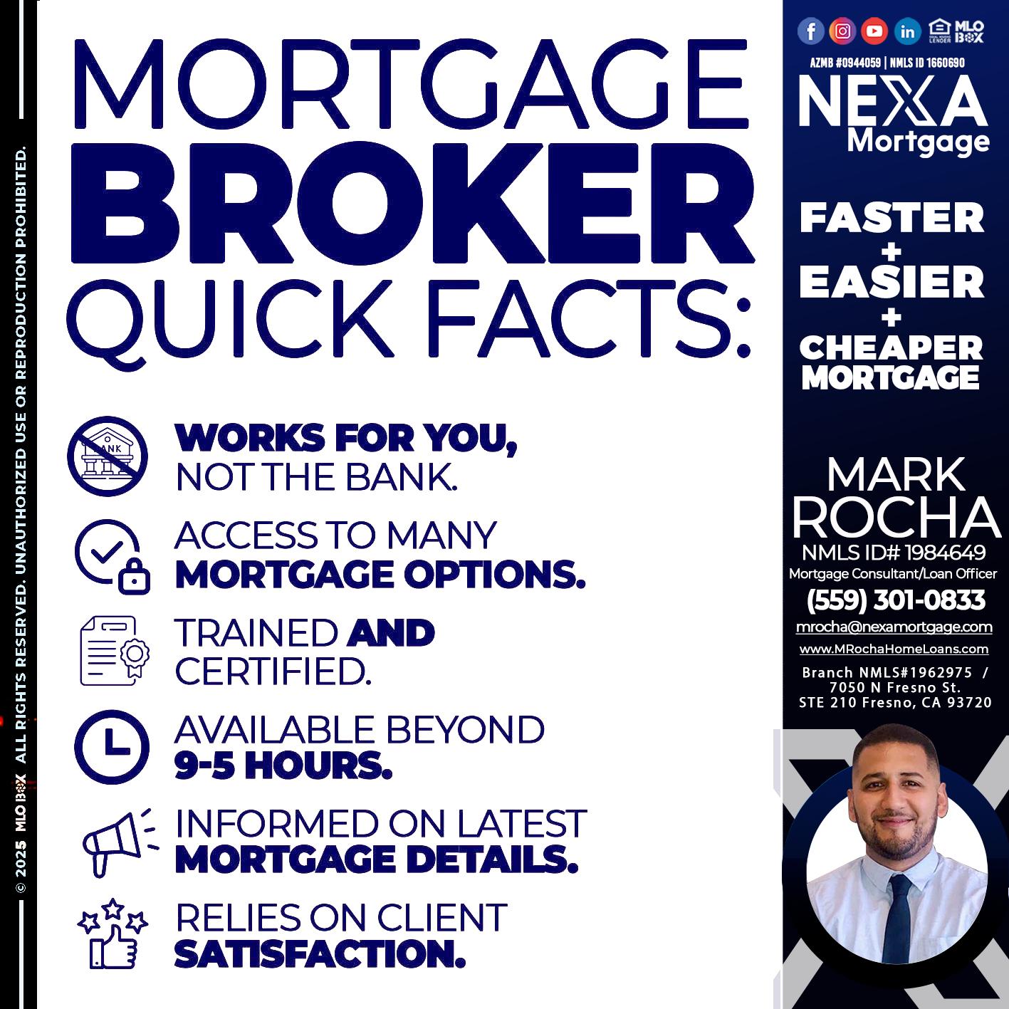 MORTGAGE BROKER - Mark Anthony Rocha -Loan Officer
