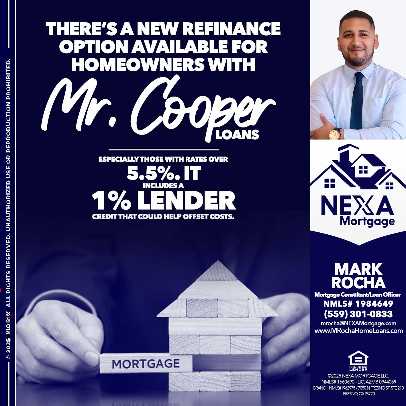 Mr. Cooper loans - Mark Anthony Rocha -Loan Officer