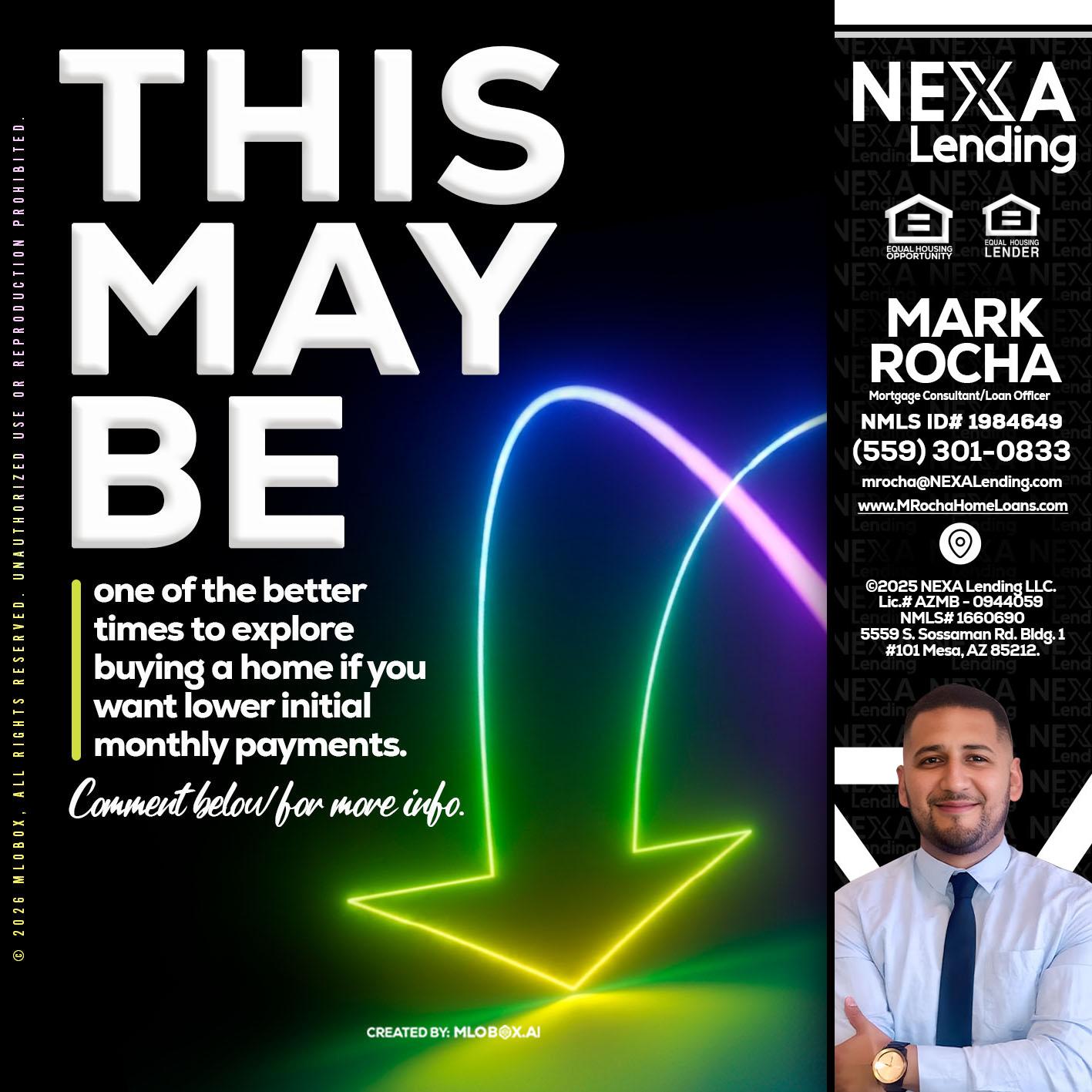 THIS MAY BE - Mark Anthony Rocha -Loan Officer