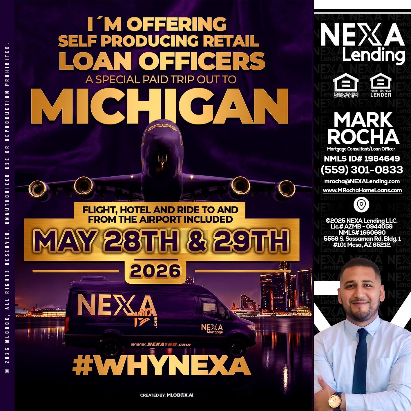 MICHIGAN - Mark Anthony Rocha -Loan Officer