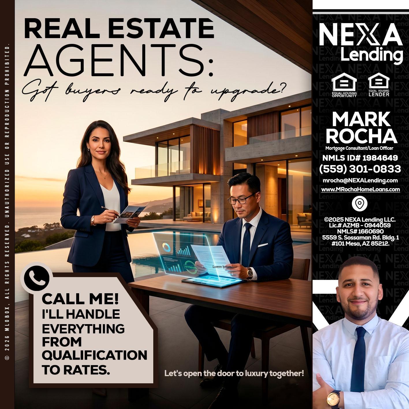 REAL ESTATE AGENTS - Mark Anthony Rocha -Loan Officer
