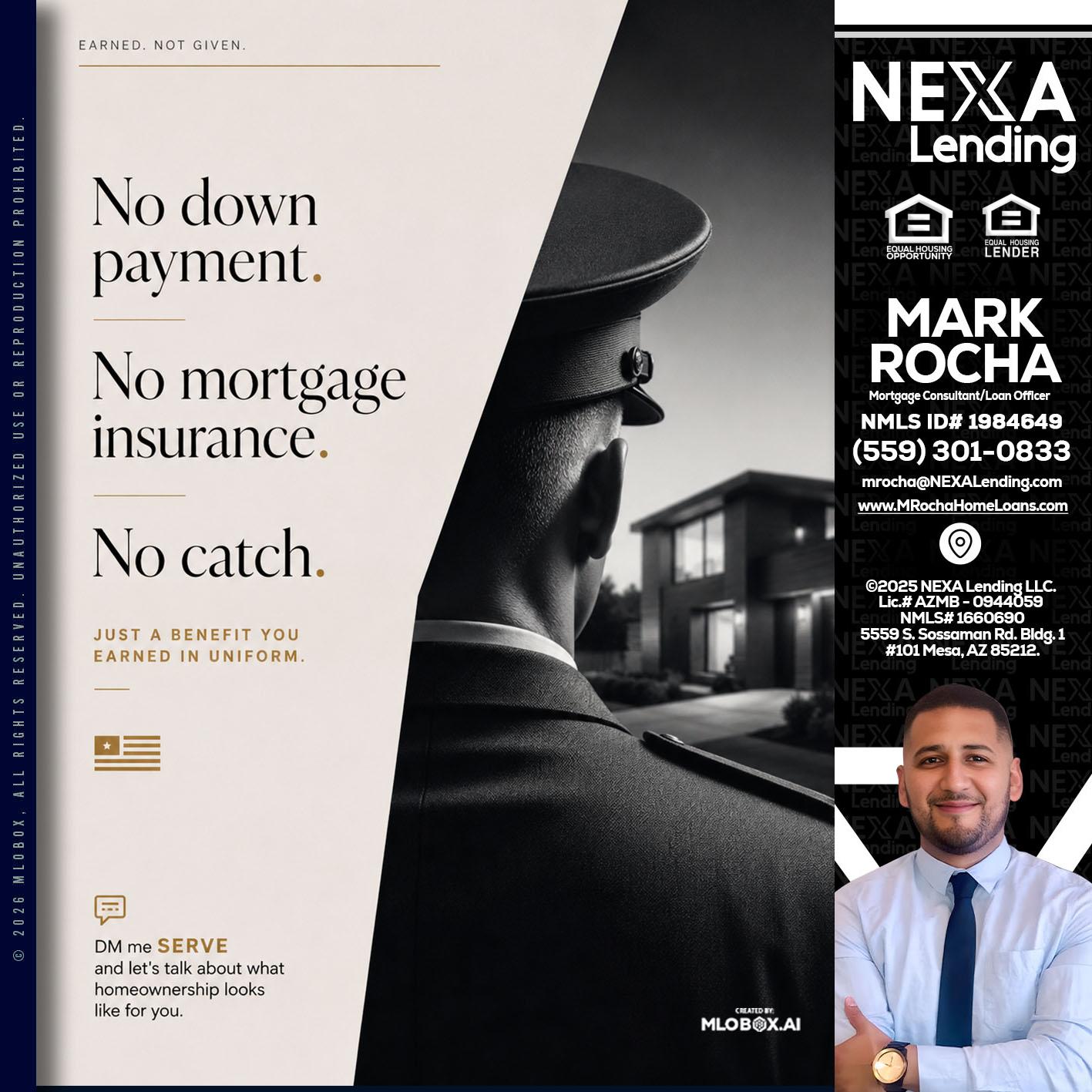 NO DOWN PAYMENT - Mark Anthony Rocha -Loan Officer