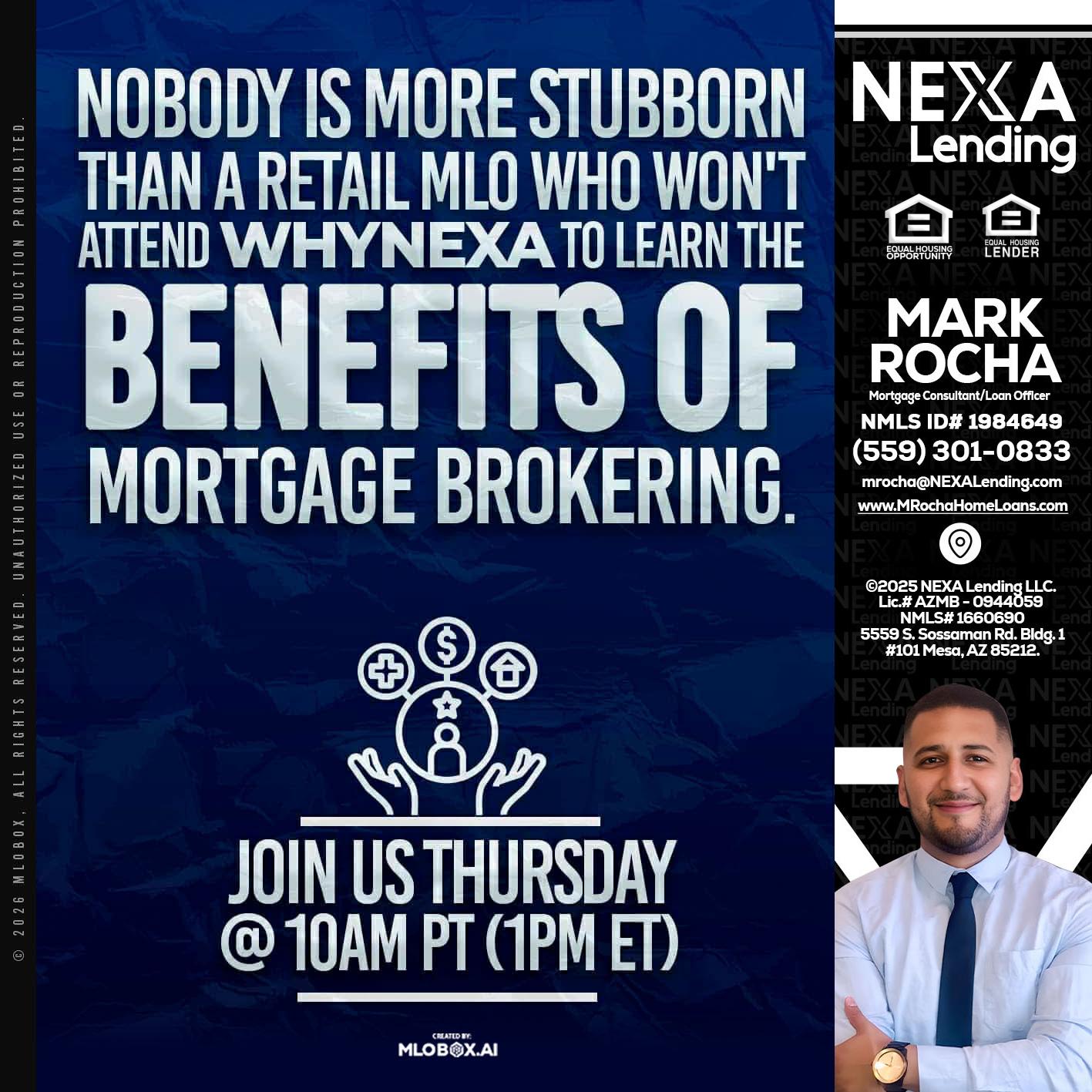 NOBODY IS MORE - Mark Anthony Rocha -Loan Officer