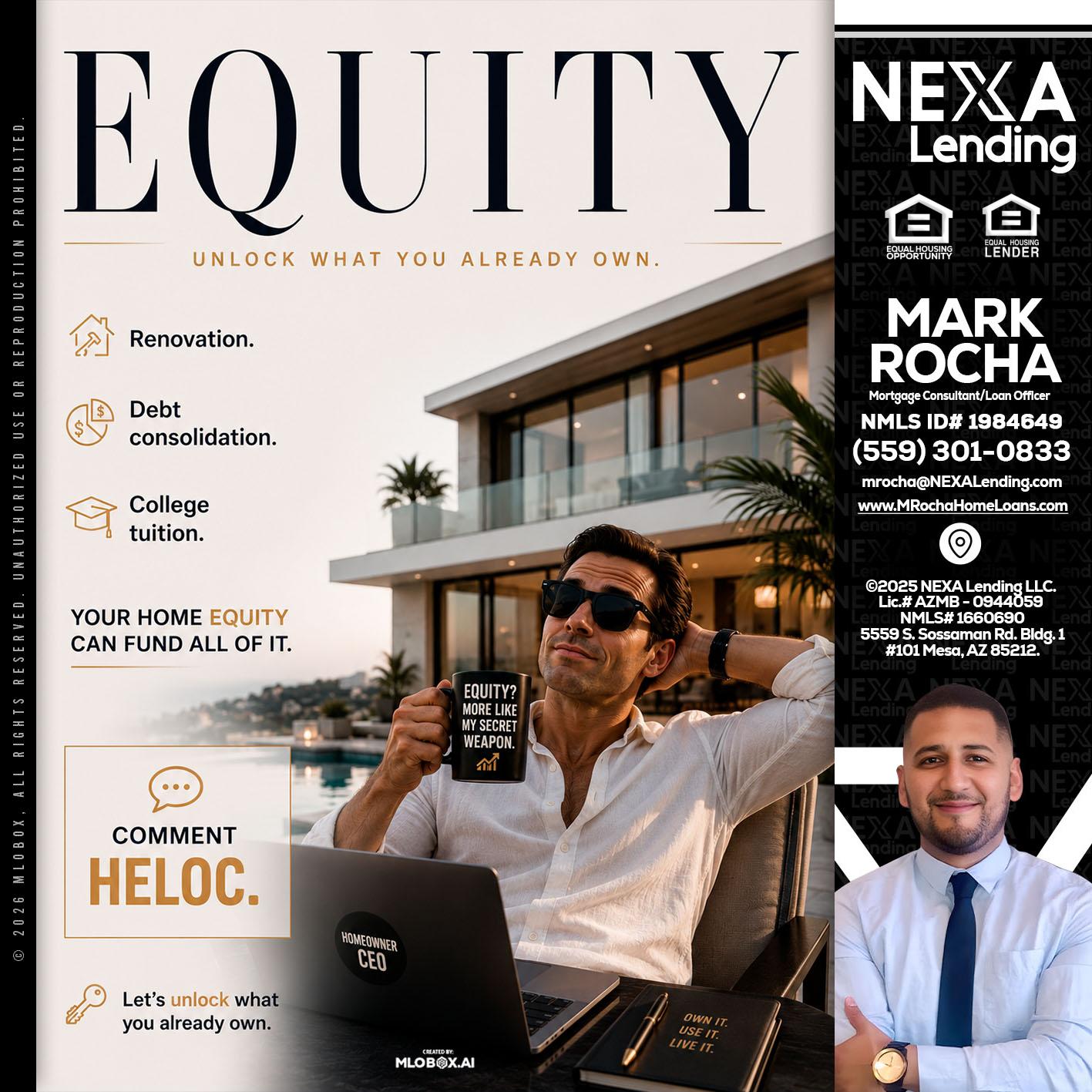 EQUITY - Mark Anthony Rocha -Loan Officer