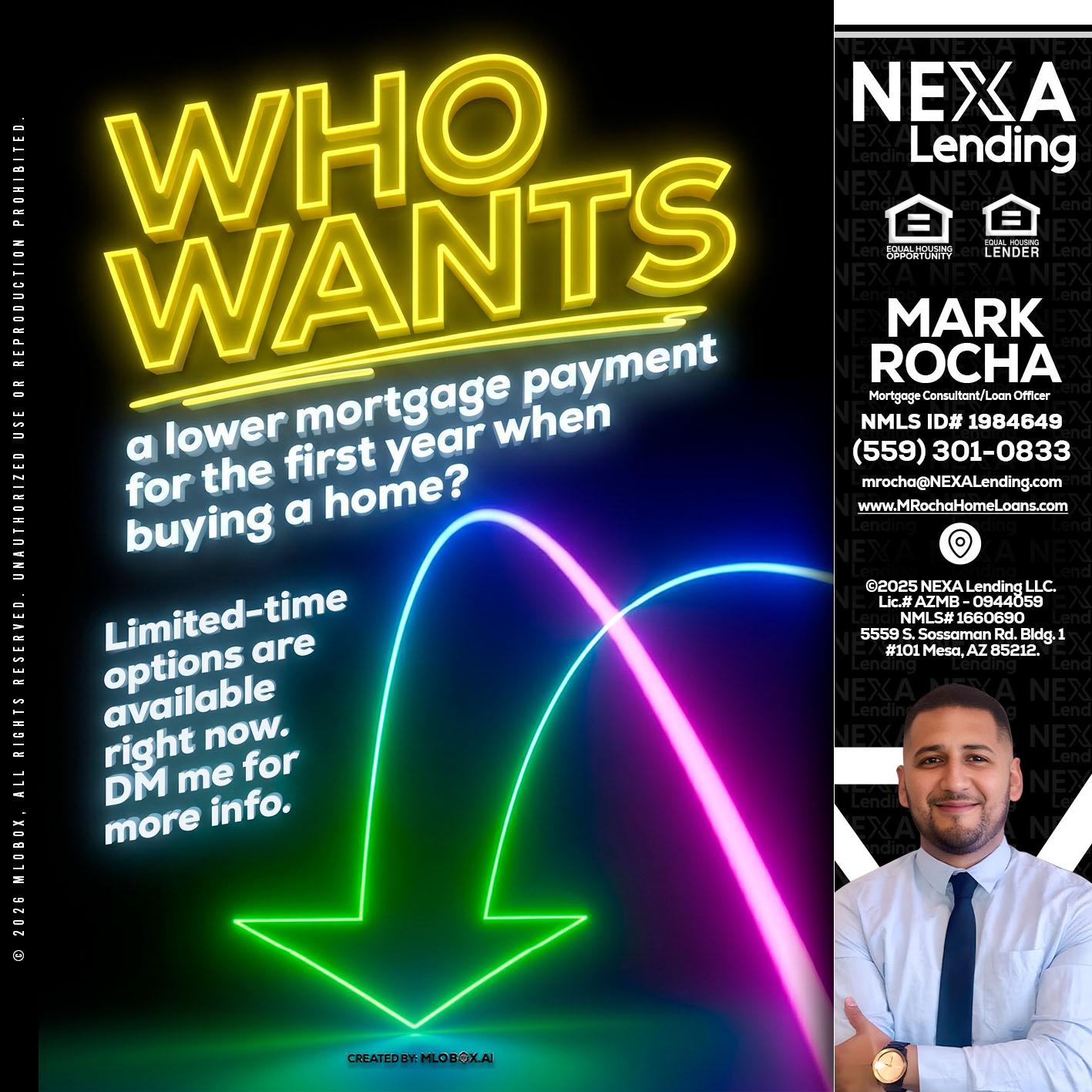 WHO WANTS - Mark Anthony Rocha -Loan Officer
